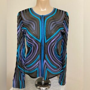 Multicolor Sheer Long Sleeve Jacket/Top
Item# TSjkt20